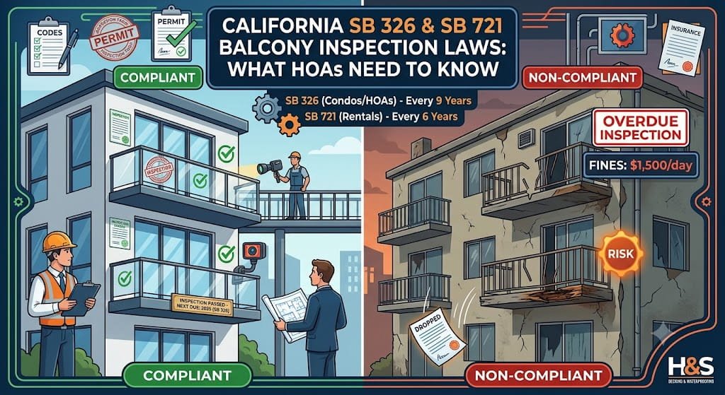 California SB 326 & SB 721 Balcony Inspection Laws: What HOAs Need to Know