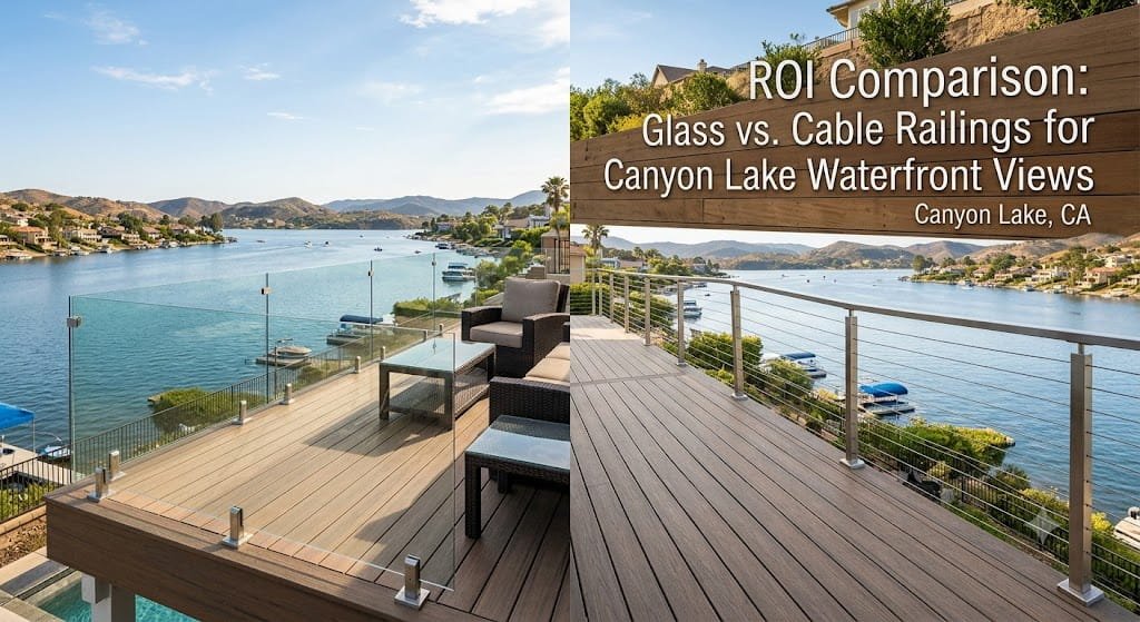 ROI Comparison: Glass vs. Cable Railings for Canyon Lake Waterfront Views